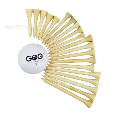 Гольф-тиз GOLF Wood Color Бамбуковые тиз для гольфа Бамбуковый держатель для мяча Бамбуковые тизы, набор из нескольких штук, ассортимент разной длины