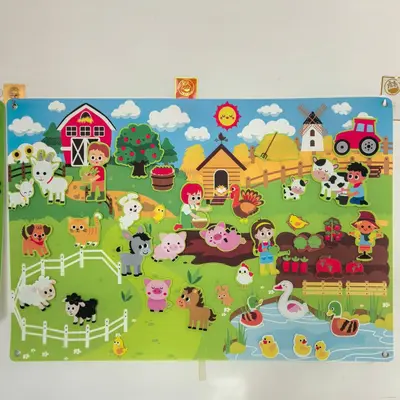 Felt Busy Board, Children's Educational Learning Board for Motor Skills - 7