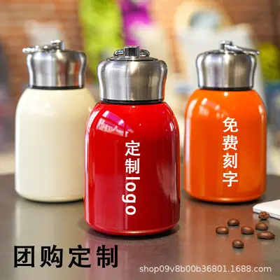 316 Stainless Steel Mini Thermos Cup with Lock Lid, Portable - 3