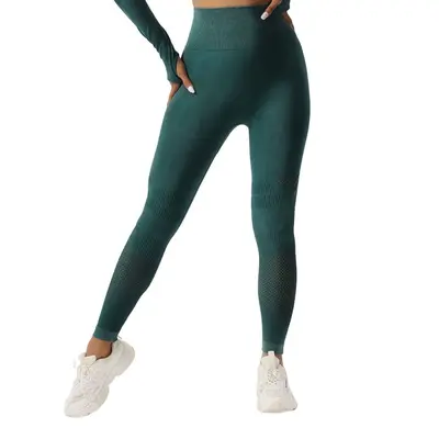 High-Waist Pfirsich-Lifting Yoga-Hose, Wasserwäsche, matt, nahtlos - 8