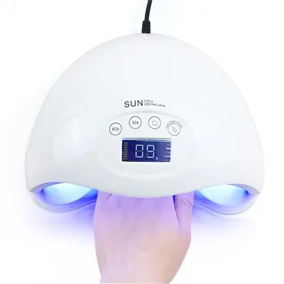 48W çift el tırnak lambası UV LED fototerapi cihazı - 5