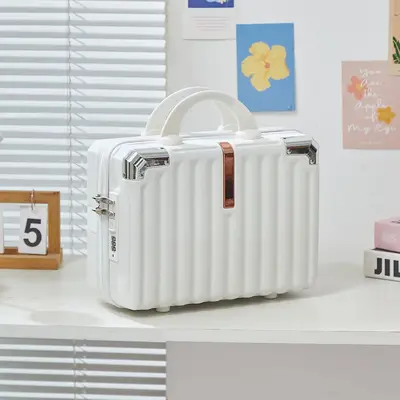 Leichter Retro-Handkoffer, 14-Zoll-Kosmetik-Aufbewahrungsbox - 8