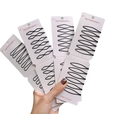Hair clip for women, trendy side hair clip, simple black Korean hair clip for bangs and back of head