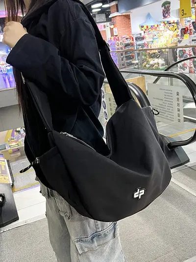 New unisex dough pastry bag large capacity nylon fabric crossbody bag casual sports canvas shoulder bag