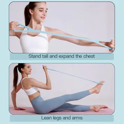 8 Şekilli Silikon Çekme Ekspanderi, Yoga Elastik Direnç Bandı - 3