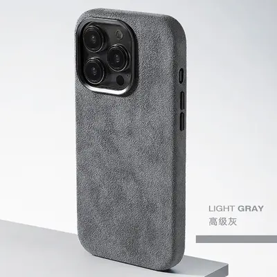 iPhone 17 Pro Max Uyumlu Süet Görünümlü Koruyucu Telefon Kılıfı - 7