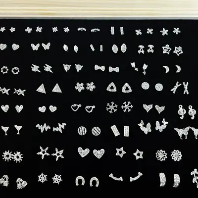 S999 Sterling Silver Zircon Stud Earrings Women