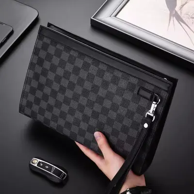 Men's Clutch Bag, Large Capacity, Casual Business Envelope Style - 1