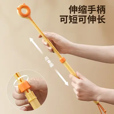 Retractable Cat Teaser Wand, Double-Sided Scratcher, Interactive Cat Toy - 4
