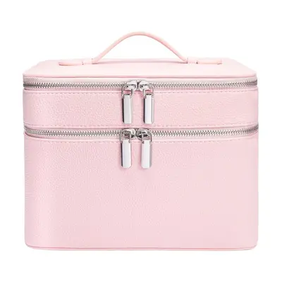 Double-Layer Portable Professional Makeup Bag with Multiple Compartments
