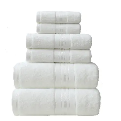 Baumwoll-Handtuchset, sechsteilig, glänzender Satin - 11