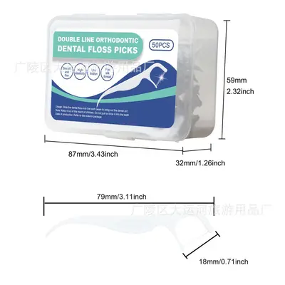 Ortodontik diş ipi, ultra ince çift iplik, braket için - 5