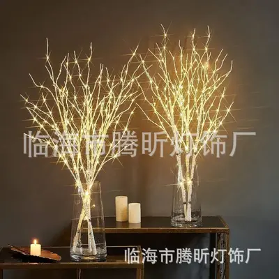 Artificial Branch LED String Lights, Rattan Style, Room and Bedroom Decoration - 5