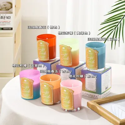 Aromaterapi Mum Hediye Seti Cam Kavanozda Dumansız Meyve Kokulu