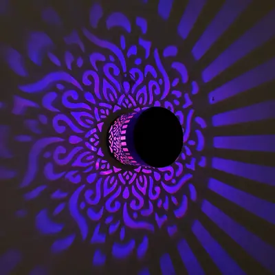 跨境太阳能户外壁灯投影灯曼陀罗太阳花向日葵牡丹花外墙壁灯 - 8