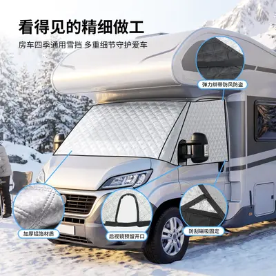 Frontscheibenabdeckung für Wohnmobile gegen Schnee und Sonne