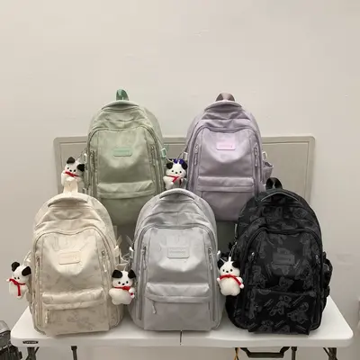 2024 New Large Capacity Stylish Backpack Daily Versatile Men and Women Backpack High School Student Campus Student Bag - 5
