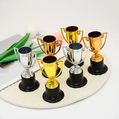 Children's Plastic Trophy, Small Gold Medal Award