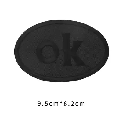 Black Embroidered Patch for Clothing Hole Repair - 9