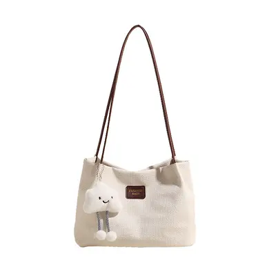 Large Capacity Women's Single Shoulder Bag, Simple Design, Commuter Tote Bucket Bag - 6