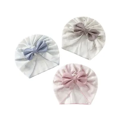 Newborn Bow Baby Hat, Thin Seamless Design for Boys and Girls - 6