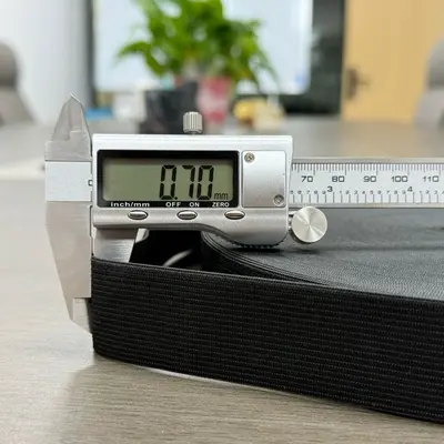 Siyah ve Beyaz Örme Lastik Bant 0,4-10 cm, Pantolon İçin - 7