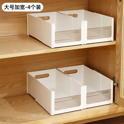 Expandable kitchen storage organizer, stackable, transparent - 12