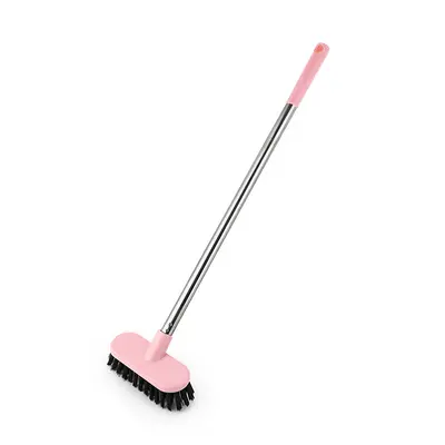 Long-Handle Stiff Bristle Floor Brush for Bathroom Floors, Tiles and Grout - 7