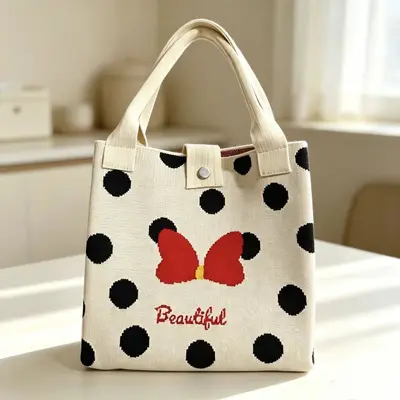 Korean-style commute large capacity knitted tote bag holiday gift New Year souvenir gift bag handbag hand-carry shoulder bag - 11