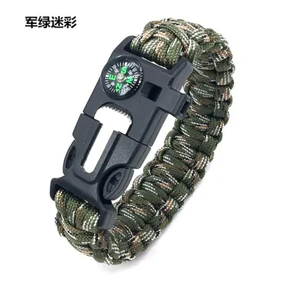 Paracord Bilezik Hayatta Kalma Bilekliği Çok Fonksiyonlu Beşi Bir Arada Çok Fonksiyonlu Dış Mekan Paracord Kamp Macerası Yedi Çekirdekli Bilezik
