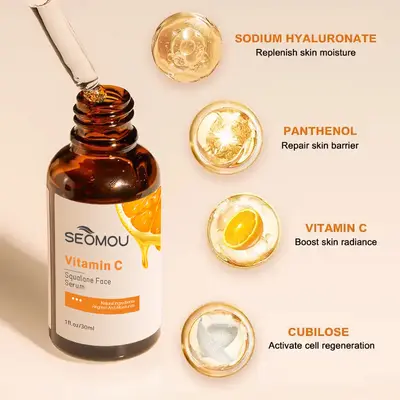 100% VC Essence Cross-Border Face Vitamin C Skincare Essential Oil Moisturizer and Rejuvenating Face Serum Wholesale - 5