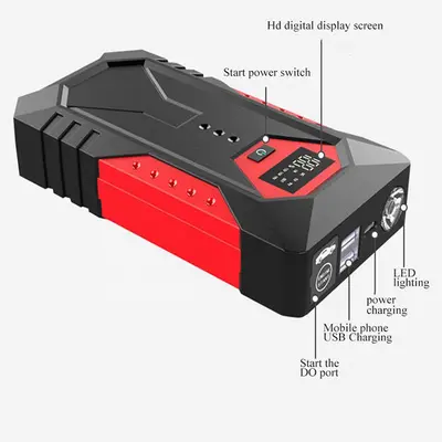 12V Car Emergency Jump Starter Power Bank, High Capacity - 3