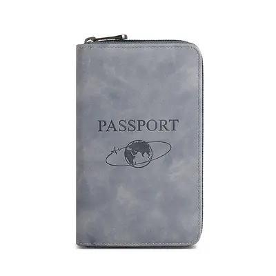 RFID passport holder with zipper for travel - 9