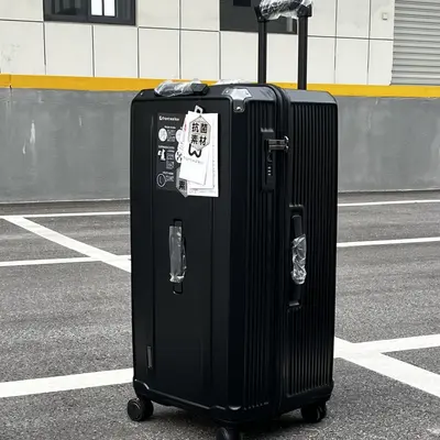 Foreign trade export super large capacity five-wheel antibacterial material suitcase, lockable coded cabin size luggage - 11