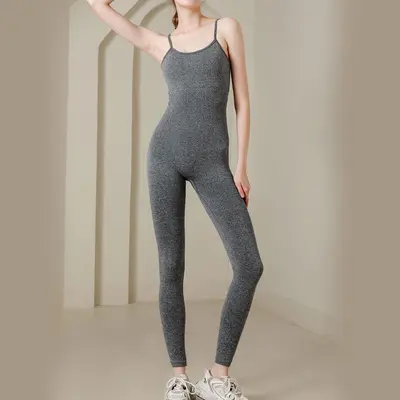 Träger-Sportbustier mit offener Rückseite, einteiliger Yoga-Anzug