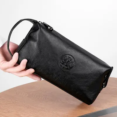 Gedi Kangaroo Men's Clutch Bag, Large Capacity, Soft PU Leather, Model 2001 - 8