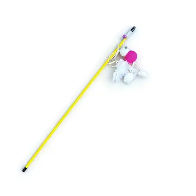 Bee Feather Bell Cat Teaser Wand, Interactive Cat Toy - 9