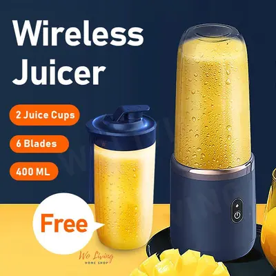 Tragbarer Mini-Entsafter für den grenzüberschreitenden Handel - Bestseller mit kabellosen Aufladen, Saftmixer, Smoothie-Maker, Doppelbecher-Fruchtentsafter