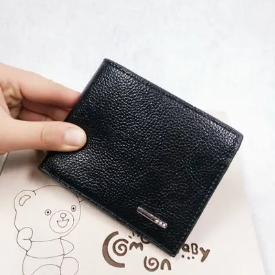 Men's Multifunctional PU Leather Short Wallet, Horizontal Design - 6