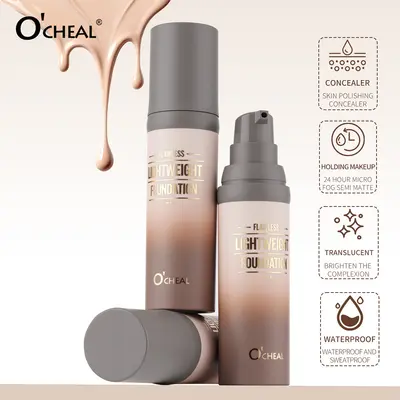 OCHEAL liquid foundation, natural flawless with sponge