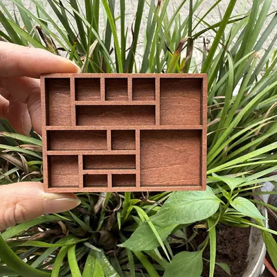 Cross-border Miniature Display Shelf Wooden Miniature Jewelry Rack Mineral Specimen Storage Decoration - 11