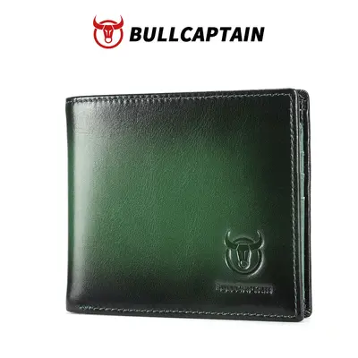 Men's Genuine Leather Short Wallet, Anti-Theft, Multi-Card Slots, Soft Cowhide - 10