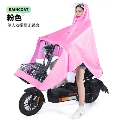 Elektrofahrzeug-Regenmantel, ganzkörperlich wasserdicht, verdickt, doppelt lang, Batterie-Motorrad-Fahrtponcho im Großhandel - 7
