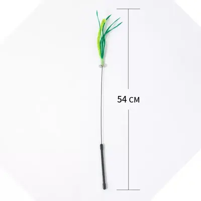 Long-Handle Interactive Cat Teaser Wand with Foxtail Grass Toy - 7