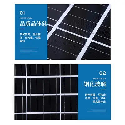 Güneş paneli 40W monokristal silikon, 6V-18V fotovoltaik panel