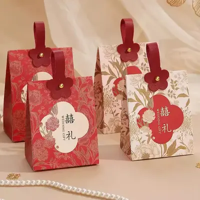 Fertige Hochzeitsbonbon-Geschenkbox mit Süßigkeiten, Verlobungsset