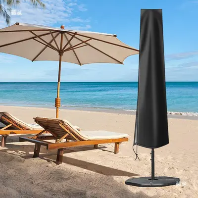 Umbrella cover for courtyard parasol, protective rain sleeve