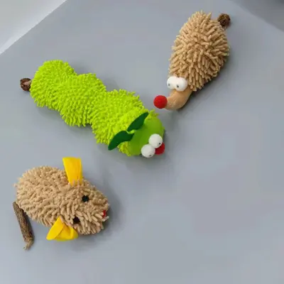 Производитель оптом товары для домашних животных игрушки для кошек с кошачьей мятой жевательные игрушки гусеница ёжик мышка набор - 7