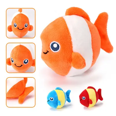 Catnip Fish Cat Toy with Squeaker and Teaser Wand - 2
