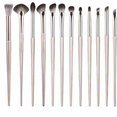 15-Piece Gold-Plated Makeup Brush Set with 13 Eye Shadow Brushes and Blush Brushes Portable Cangzhou Makeup Brush Kit Complete Set